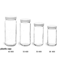Tailles 48mm 53mm 58mm 63mm 70mm 89mm Bouchons à vis à filetage continu en plastique blanc et noir avec joint de pression pour bocaux en verre