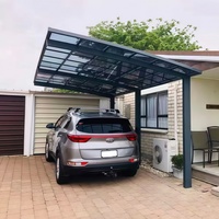 Venta Directa de Fábrica HONSUN, Carport de Aluminio Tipo M Impermeable de 5.5x6M, Toldo Exterior para 2 Autos, Pérgola de Aluminio Portátil DIY con PVDF