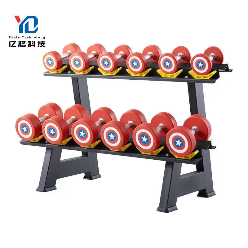 Yg Fitness YG-GA003 Concurrerende Prijs Fitness Fitnessapparatuur Amerikaanse Kapitein Dumbbell Pu Ronde Dumbbell Set