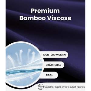 Ensemble de pyjama pour homme en viscose de bambou, haut à manches courtes et short, vêtements de détente doux, vêtements de nuit, coupe confortable et rafraîchissante - Product Image 5