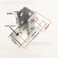 Plaque de connexion en acier profilé en C Shunlide pour support solaire photovoltaïque, accessoires d'installation de colonne fixe et de croisillon diagonal, standard