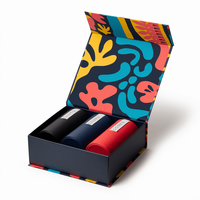Boîte cadeau magnétique vide de luxe recyclable avec logo personnalisé, emballage rigide en papier avec insert en mousse éponge, caractéristique haut de gamme
