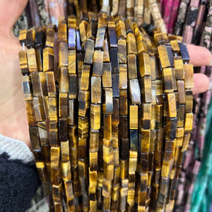 Piedra de cristal natural de 4-13mm, piedra preciosa, ágata, cuentas alargadas, cuentas en forma de cubo, cristal para fabricación de pulseras de joyería Diy - Product Image 2