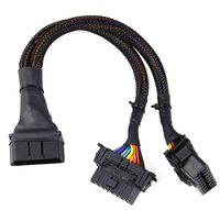 Cable de Extensión OBD2, Conector OBD de 16 Pines Macho a Hembra para ELM 327, para Herramienta de Diagnóstico Automotriz