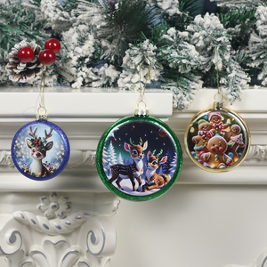 <span class=keywords><strong>Bolas</strong></span> de cristal de Navidad personalizadas, venta al por mayor, <span class=keywords><strong>bolas</strong></span> de cristal planas de Navidad vacías - Product Image 2