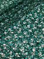 Tissu en dentelle brodée de sequins en gros, tissu en maille à sequins pour robe de mode