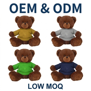 Orsacchiotti di Peluche Marroni con Maglione Giallo all'Ingrosso, Giocattoli Morbidi Personalizzati, Animali di Peluche - Product Image 1