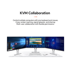 Low-Latency 4K60Hz <strong>KVM</strong> Over <strong>IP</strong> Encoder Decoder H.265/H.264 with Video Wall Mouse Roaming 4-16 Windows - Product Image 3