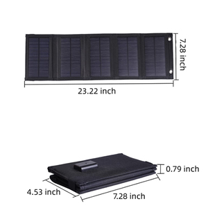 แผงโซลาร์เซลล์แบบพับได้ น้ำหนักเบา พกพาสะดวก 8W/10W/12W/14W ชาร์จผ่าน USB พร้อมกระเป๋า - Product Image 1