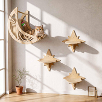 Ensemble d'arbre à chat suspendu, structure d'escalade multifonctionnelle pour chat d'intérieur avec échelle de perchoir pour chat, lit suspendu pour chats