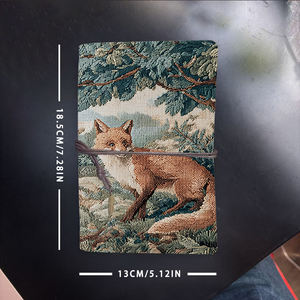 Taccuino Vintage fatto a mano A6 con chiusura a cravatta ciondolo pagine 160 carta spessa regalo perfetto per squadre con <span class=keywords><strong>volpe</strong></span> foglie di albero g - Product Image 6