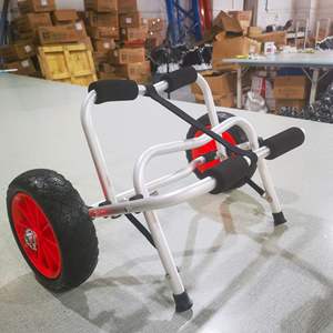 Chariot à roue solide en alliage d'aluminium Chariot de <span class=keywords><strong>kayak</strong></span> pliable pour dérive surf canoë Waterplay Crafts Accessories - Product Image 4