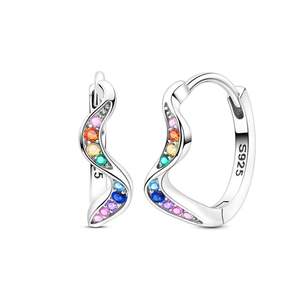 Boucles <span class=keywords><strong>d</strong></span>'oreilles en argent 925 avec pendentif en zircon violet - Bijoux originaux pour femmes - Product Image 4