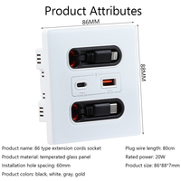 Enchufe Inteligente Universal Fynova de 20W con Carga Rápida USB y Cable de Carga USB Tipo C para Oficina, Hotel y Hogar