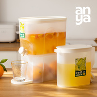 Distributeur d'eau glacée portable ANYA 3L avec robinet de bouilloire froide, sans BPA, grande capacité, pichet à infusion de fruits pour le camping