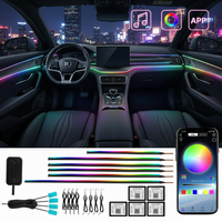 Lumière d'ambiance LED RGB 64 couleurs Premium 12V 3-5W pour l'intérieur du SUV BYD Tang, lampe d'ambiance, contrôle par application, Plug & Play, garantie 1 an