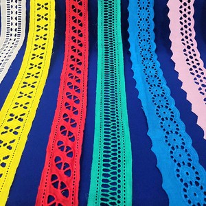 Dentelle brodée multicolore originale à la mode, garniture en dentelle anglaise en coton pour accessoires de vêtements DIY - Product Image 2