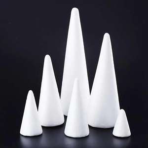 5 pezzi coni in schiuma artigianale Polyfoam per bambini Festival albero di natale progetto per bambini - Product Image 3