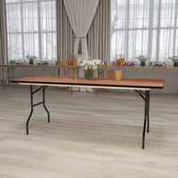 Table pliante rectangulaire en bois pour événements, banquet de mariage en plein air, 6 pieds