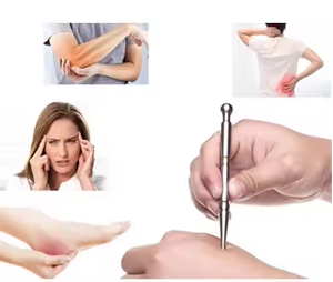 Aço inoxidável 304 Terapia Facial Acupuntura Caneta Massageador Trigger Point Massagem Ferramenta Massagem Tecido Profundo - Product Image 2