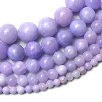 Perles rondes en jade violet de qualité 7A pour la création de bijoux DIY, accessoires de bijouterie en pierre naturelle, nouvelles arrivées, fourniture directe d'usine