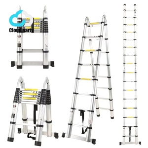 Aluminum Alloy Herrone <strong>Telescopic</strong> Folding <strong>Ladder</strong> Multifunctional Household Use, 150kg Load Capacity, Modern Minimalist Design - Product Image 2