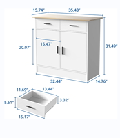 Armoires latérales modernes en bois avec tiroirs de porte et étagères flexibles pour la salle à manger et la chambre à coucher Table de buffet en libre rangement