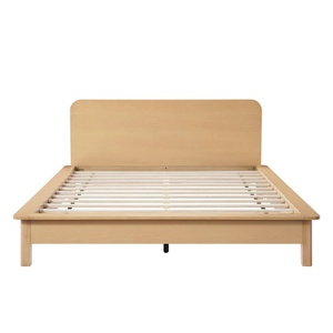 Base de Cama Queen Japonesa con Diseño Geométrico Limpio y Bordes Suaves para Dormitorio Moderno - Product Image 1