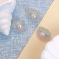 100 pièces de coquillages en résine pailletée Kawaii, embellissements cabochon pour la décoration de coques de téléphone, le scrapbooking DIY, les accessoires de coiffure et l'artisanat