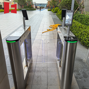 Système de contrôle d'accès AC220V 60Hz, sécurité d'entrée, barrière automatique à balançoire, tourniquet en acier inoxydable 304, anti-queue de cochon - Product Image 1