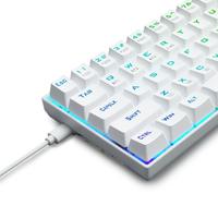 E-yooso 60% clavier blanc compact à échange à chaud 2.4G BT sans fil filaire rvb rétro-éclairé clavier mécanique de jeu