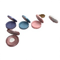 Runde Doppelschichtige Magnetische Lose Puder-Dose Tragbare Kosmetik-Probenbehälter Leere Lidschatten-Palette Rouge-Spiegel