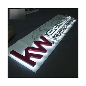 Profesyonel özel işıklı Logo LED akrilik Neon burcu 3D Logo ofis kapalı açık aydınlatmalı ışıklı şirket iş