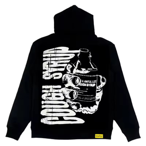 <span class=keywords><strong>Felpa</strong></span> Pullover da <span class=keywords><strong>Uomo</strong></span> di Alta Qualità in 100% Cotone con Cappuccio e Stampa a Rilievo, Modello Tuta <span class=keywords><strong>Oversize</strong></span> Stile Streetwear - Product Image 6