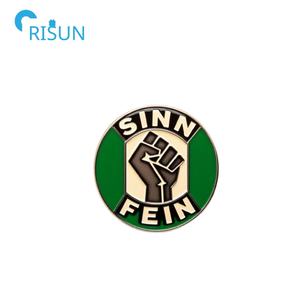 Fabrication irlandaise émail broche personnalisé vert irlande irlandaise <span class=keywords><strong>Sinn</strong></span> Fein épinglette insigne personnalisé <span class=keywords><strong>Sinn</strong></span> Fein avec carte irlandaise broche broche - Product Image 5