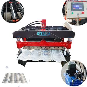 고속 유약 타일 롤 성형기, 금속 지붕판 생산용, PLC 제어 자동 지붕 패널 장비 - Product Image 1