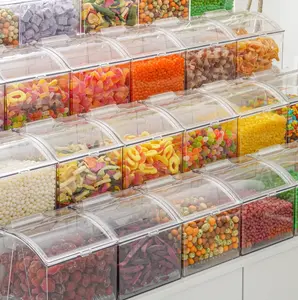 حاوية طعام محبب ECOBOX صندوق المكسرات والحلوى مع مغرفة صندوق تخزين حاوية لتخزين الحلوى وملف الطعام للبيع