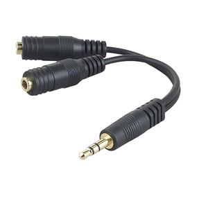 Câble audio double femelle 2026 Y 3,5 mm, 1 mâle vers 2 pour écouteurs, casques, MP3, MP4, adaptateur <span class=keywords><strong>jack</strong></span> stéréo - Product Image 1