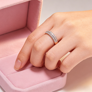 Bague de fiançailles et de mode en or massif 9K/10K/14K/18K avec diamant CVD cultivé en laboratoire certifié IGI, style classique, pour hommes et femmes - Product Image 5