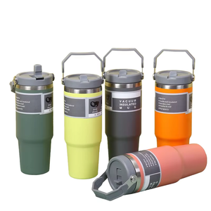 ZREGGUR Bicchieri Termici Ecologici da 20oz e 30oz, <span class=keywords><strong>Tazze</strong></span> Isolate in Acciaio Inox Personalizzabili con Manico, Antigoccia per Caffè e Vino - Product Image 1