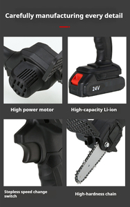 Hot-selling Industrial-grade Rechargeable Lithium Battery <b>Mini</b> <b>Chainsaw</b> for Gardening and Logging D260489 Battery-powered Chains - Product Image 3