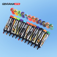 Marqueurs POP GENVANA en gros, pointe plate 6/12/20/30 mm, à base d'huile, imperméables, séchage rapide, rechargeables, pour la publicité et l'art