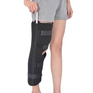 YOUJIEカスタマイズされたロゴ調節可能な脚の膝は回復をサポートします3パネル術後脚イモビライザー膝スタビライザーブレースとスプリント