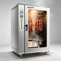 Four à fumage électrique automatique à gaz haute productivité en acier inoxydable à 9 niveaux pour la cuisson de viande, de poisson et de légumes