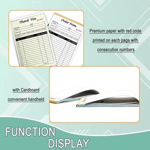 Carnet de reçus de remerciement, carnet de factures autocopiantes en 2 exemplaires avec couverture cartonnée pour petites boutiques - Product Image 3