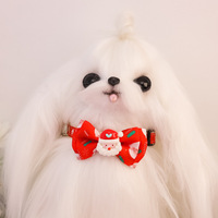 Ensemble collier et nœud papillon de Noël pour animaux de compagnie, collier réglable pour chien et chat avec clochette et boucle de sécurité, accessoire de fête