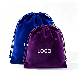 Custom Logo Velvet <b>Drawstring</b> <b>Bag</b> Reusable Soft Velvet Pouch for Jewelry Gift Cosmetic <b>Small</b> Item Storage Packaging <b>Bag</b> - Product Image 5