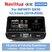 Reproductor de DVD para Auto Navihua con Pantalla Táctil de 12.3 Pulgadas, DSP, Carplay, Radio GPS, Navegación Estéreo, Android Auto para Infiniti QX50 2018-2026