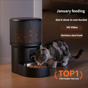 Petop - Comedero Automático para Mascotas con WiFi de 4.5L, Cámara HD de 1080P y Audio Bidireccional, Dispensador Inteligente de Alimentos para Perros y <span class=keywords><strong>Gatos</strong></span>, Acero Inoxidable - Product Image 2