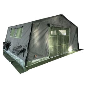 Carpa de Lona Grande Tipo Tubo, Color Verde Militar, para Cuatro Estaciones, con Certificación CE/ISO, Doble Capa, Impermeable, para 50 Personas, 3000 mm, para Camping - Product Image 2